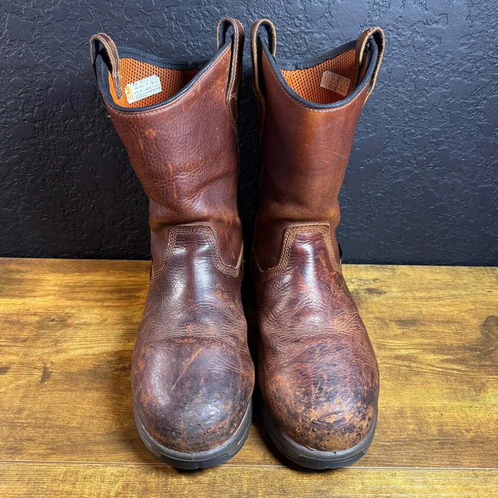 Timberland‎ PRO Hypercharge Waterproof Brown Leather Work Boot Mens 10W